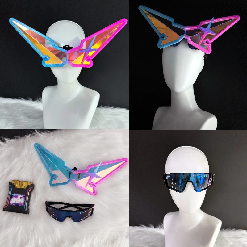 Cosplay Prop - ゲーム Honkai: スターレール シルバーウルフ コスプレ小道具 カラフルなメガネセット