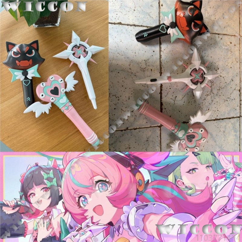 Cosplay Prop 3D Print Settings - サンナ・ナンゴン・ユ・アリアゲーム ゼンレス・ゾーン・ゼロ コスプレ衣装 3Dプリントマイク小道具 女性アイドルステージ衣装 ハロウィンパーティー