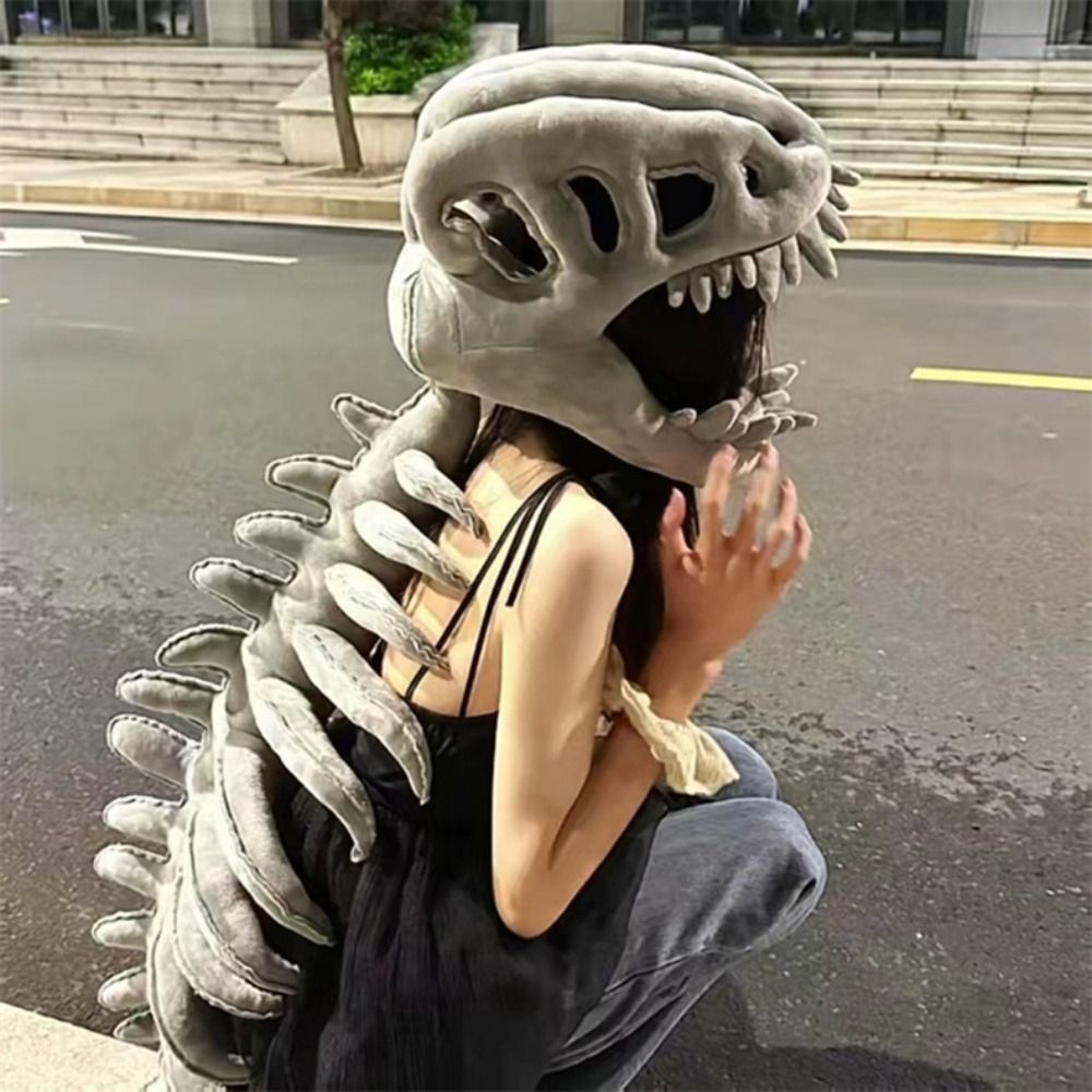 エクソスケルトンデザインの恐竜骨格マスク。着用可能で、面白く - Easy Cosplay Prop のレビューと価格