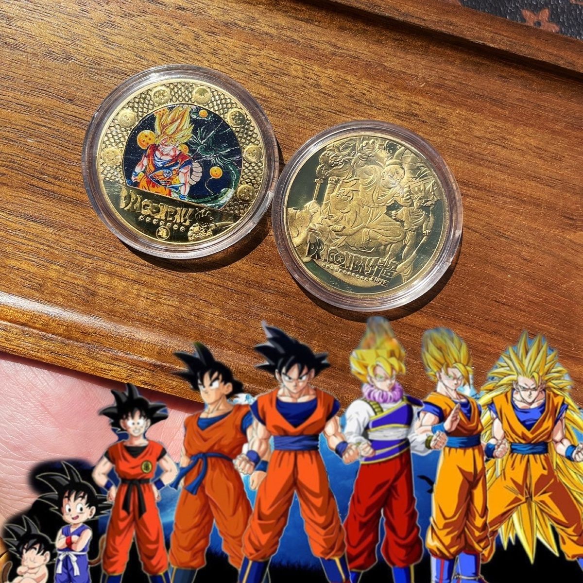 ドラゴンボールメッキゴールドコイン,アニメフィギュア,孫悟空 - Cosplay Fire Prop のレビューと価格